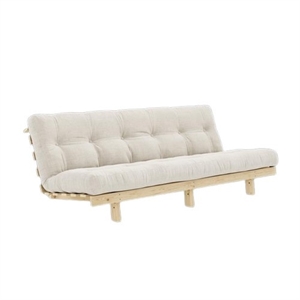 Canapé-lit Karup Lean avec Matelas Alpha 130x200 Ivoire/Brut