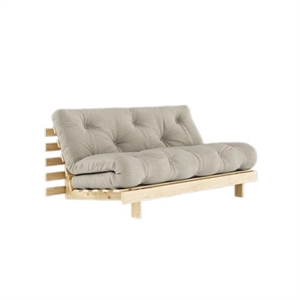 Canapé-lit Karup Roots avec Matelas 160x200 914 Lin/Brut
