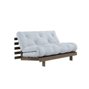 Canapé-lit Karup Roots avec Matelas 140x200, Marron Caroube/bleu Plage