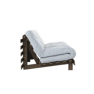 Canapé-lit Karup Roots avec Matelas 160x200, Marron Caroube/bleu Plage