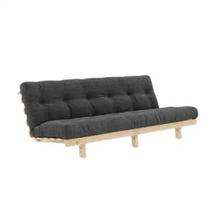 Canapé-lit Karup Lean avec Matelas Alpha 130x200 Charbon/Brut