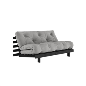 Canapé-lit Karup Roots avec Matelas Roots 160x200 Gris/Noir Laqué