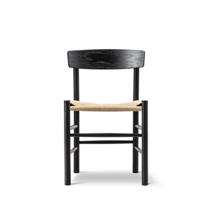 Fredericia Furniture Mogensen J39 Chaise de Table à Manger Laqué Noir/fil de Papier