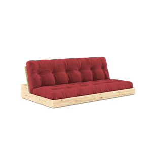 Karup Design Base Canapé Lit Avec Matelas 5 Couches Transparent/ Rouge Rubis