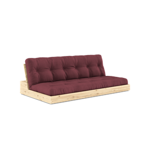 Karup Design Base Canapé Lit Avec Matelas 5 Couches Transparent/Bordeaux