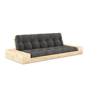 Karup Design Base Canapé-Lit Avec Boîte Latérale Et Matelas 5 Couches Transparent/ Charbon