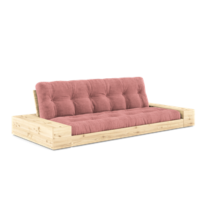 Canapé-lit Karup Design Base avec Coffre Latéral et Matelas 5 Couches Transparent/ Rose Sorbet