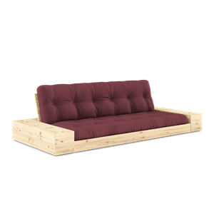 Karup Design Base Canapé-Lit Avec Boîte Latérale Et Matelas 5 Couches Transparent/Bordeaux