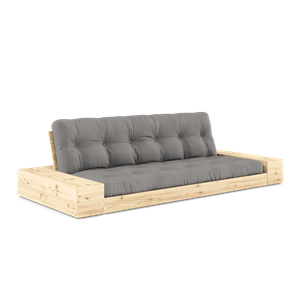 Karup Design Base Canapé-Lit Avec Boîte Latérale Et Matelas 5 Couches Transparent/ Gris