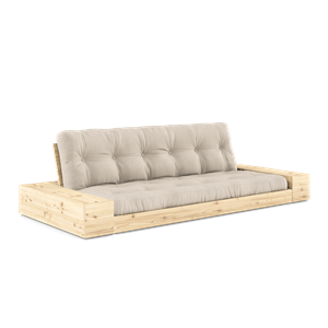 Karup Design Base Canapé-Lit Avec Boîte Latérale Et Matelas 5 Couches Transparent/ Beige