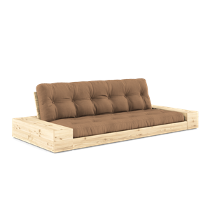 Karup Design Base Canapé-lit avec Boîte Latérale et Matelas 5 Couches Transparent/Mocca