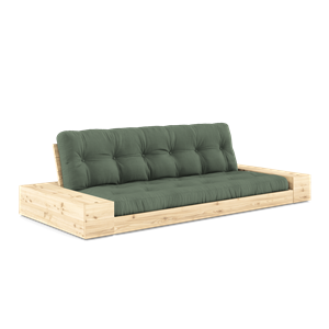 Karup Design Base Canapé-Lit Avec Boîte Latérale Et Matelas 5 Couches Transparent/ Vert Olive