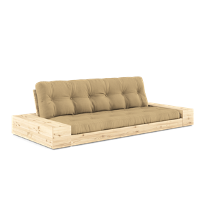 Karup Design Base Canapé-Lit Avec Boîte Latérale Et Matelas 5 Couches Transparent/ Beige Blé