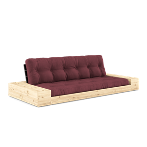 Karup Design Base Canapé Lit Avec Boîte Latérale Et Matelas 5 Couches Noir Nuit/Bordeaux