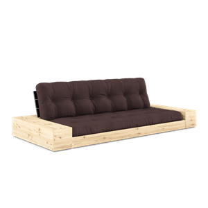 Karup Design Base Canapé-Lit Avec Boîte Latérale Et Matelas 5 Couches Noir Nuit/ Brun