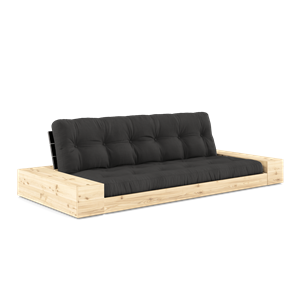 Karup Design Base Canapé-Lit Avec Boîte Latérale Et Matelas 5 Couches Noir Nuit/Gris Foncé