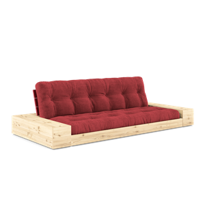 Karup Design Base Canapé-Lit Avec Boîte Latérale Et Matelas 5 Couches Rouge Coquelicot/Rouge Rubis