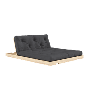 Canapé-lit Convertible Karup avec Matelas 140x200 Gris foncé/Brut