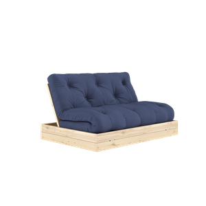 Canapé-lit Rabattable Karup Design avec Matelas 140 x 200 Cm, Bleu Marine/laqué Transparent