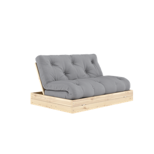 Canapé-lit Rabattable Karup Design avec Matelas 140x200 Gris/ Laqué Transparent