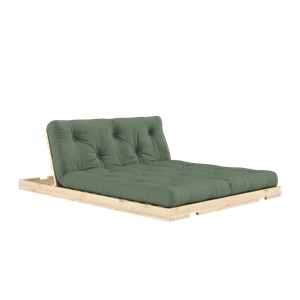 Canapé-lit Convertible Karup avec Matelas 140x200 Vert olive/Brut