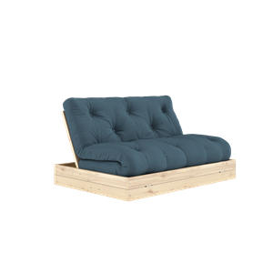 Canapé-lit rabattable Karup Design avec matelas 140 x 200 cm, laqué pétrole/transparent