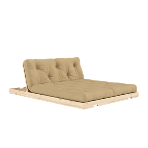 Canapé-lit Convertible Karup avec Matelas 140x200 Beige blé/Brut