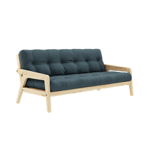 Karup Grab Canapé-lit en Pin Laqué Transparent/757 Bleu Pétrole