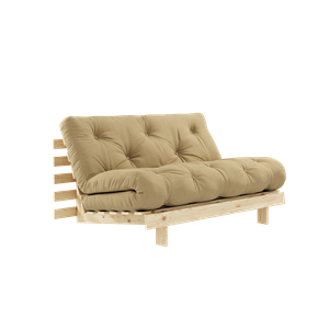 Karup Design Roots Canapé-lit avec Matelas 140x200 758 Beige Blé/Pin
