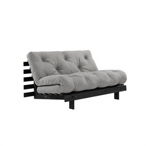 Canapé-lit Karup Roots avec Matelas Roots 140x200 Gris/Noir Laqué