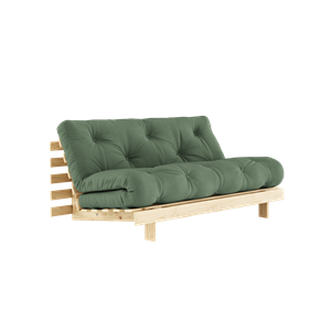 Karup Design Canapé Lit Roots Avec Matelas 160x200 756 Vert Olive/Pin