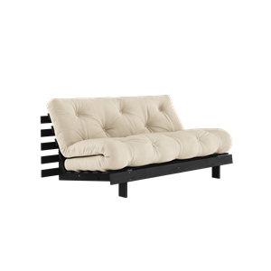 Karup Design Canapé Lit Roots Avec Matelas Roots 160x200 Beige/ Laqué Noir