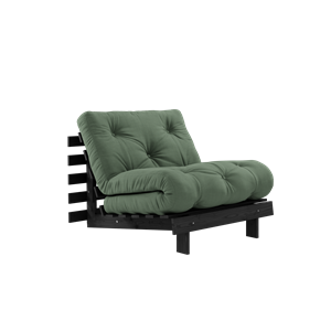 Karup Design Canapé Lit Roots Avec Matelas 90x200 Noir Nuit/ Vert Olive