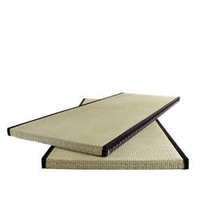 Tapis de Tatami Karup 70x200, Motif Jonc/ Noir