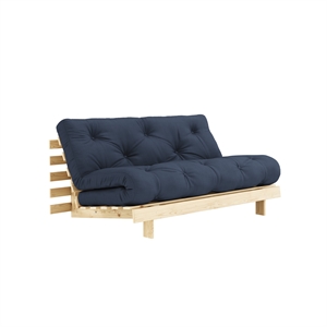 Canapé-lit Karup Roots 160x200 Brut/737 Bleu Marine