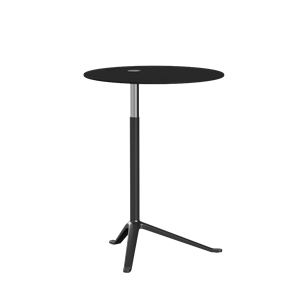 Table d'appoint Fritz Hansen Little Friend KS11 , Hauteur réglable , Noir/ Aluminium thermolaqué