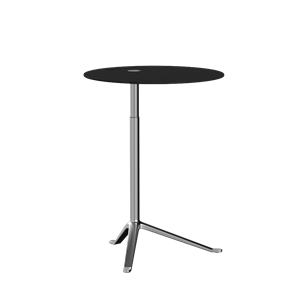 Table d'appoint Fritz Hansen Little Friend KS11 , Hauteur réglable, Noir/ Aluminium poli