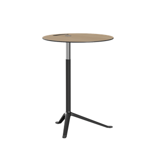 Table d'appoint Fritz Hansen Little Friend KS11 , Hauteur réglable, chêne/ Aluminium thermolaqué