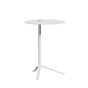Table d'appoint Fritz Hansen Little Friend KS11 , Hauteur réglable, Blanc/ Aluminium thermolaqué