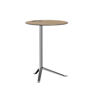 Table d'appoint Fritz Hansen Little Friend KS12 en chêne et Aluminium poli
