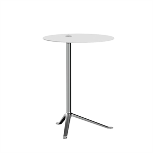 Table d'appoint Fritz Hansen Little Friend KS12, Blanc/ Aluminium poli