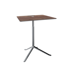 Table d'appoint Fritz Hansen Little Friend KS13, Hauteur réglable , Noyer/ Aluminium poli