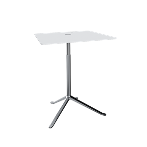 Table d'appoint Fritz Hansen Little Friend KS13 , Hauteur réglable, Blanc/ Aluminium poli