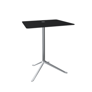 Table d'appoint Fritz Hansen Little Friend KS13 , Hauteur réglable, Noir/ Aluminium poli