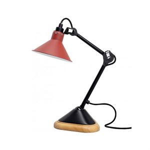 Lampe Gras N207 Lampe à Poser Noir Mat et Rouge Mat