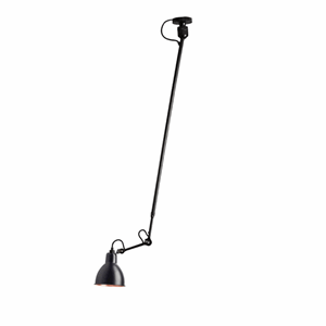 Lampe Gras N302 Plafonnier Noir mat et Noir mat/Cuivre