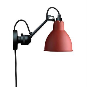 Lampe Gras N304 Applique Murale Noir Mat et Rouge Mat avec Câble