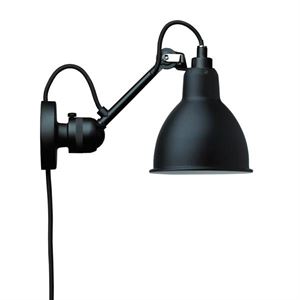Lampe Gras N304 Applique murale Noir mat avec câble