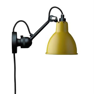 Lampe Gras N304 Applique Murale Noir Mat et Jaune Mat avec Câble