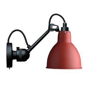 Lampe Gras N304 Applique Murale Noir Mat et Rouge Mat avec Interrupteur